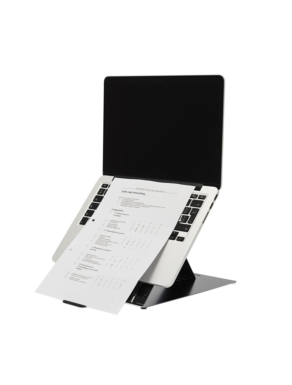 Adjustable laptop and tablet stand - Document Holder Riser Duo