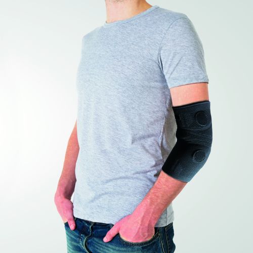 Prevención y bienestar - Magnetic Microfiber Elbow Brace Black